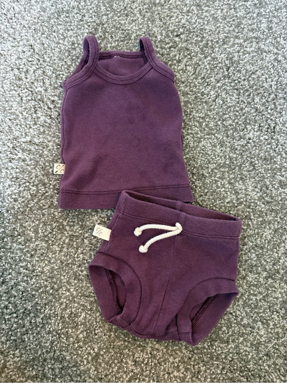 Childhood Purple Tank Top and Shortie Set